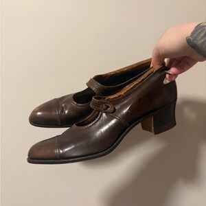 Antique Brown Mary Jane Shoes